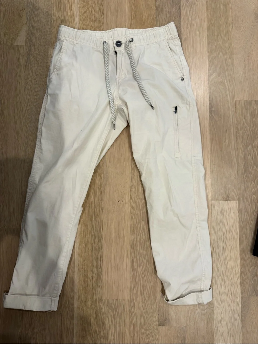 Vuori Off-White Drawstring Chinos